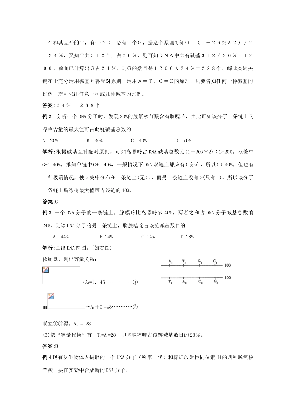 2012高三生物总复习 第21讲 DNA分子的结构和功能教案_第3页
