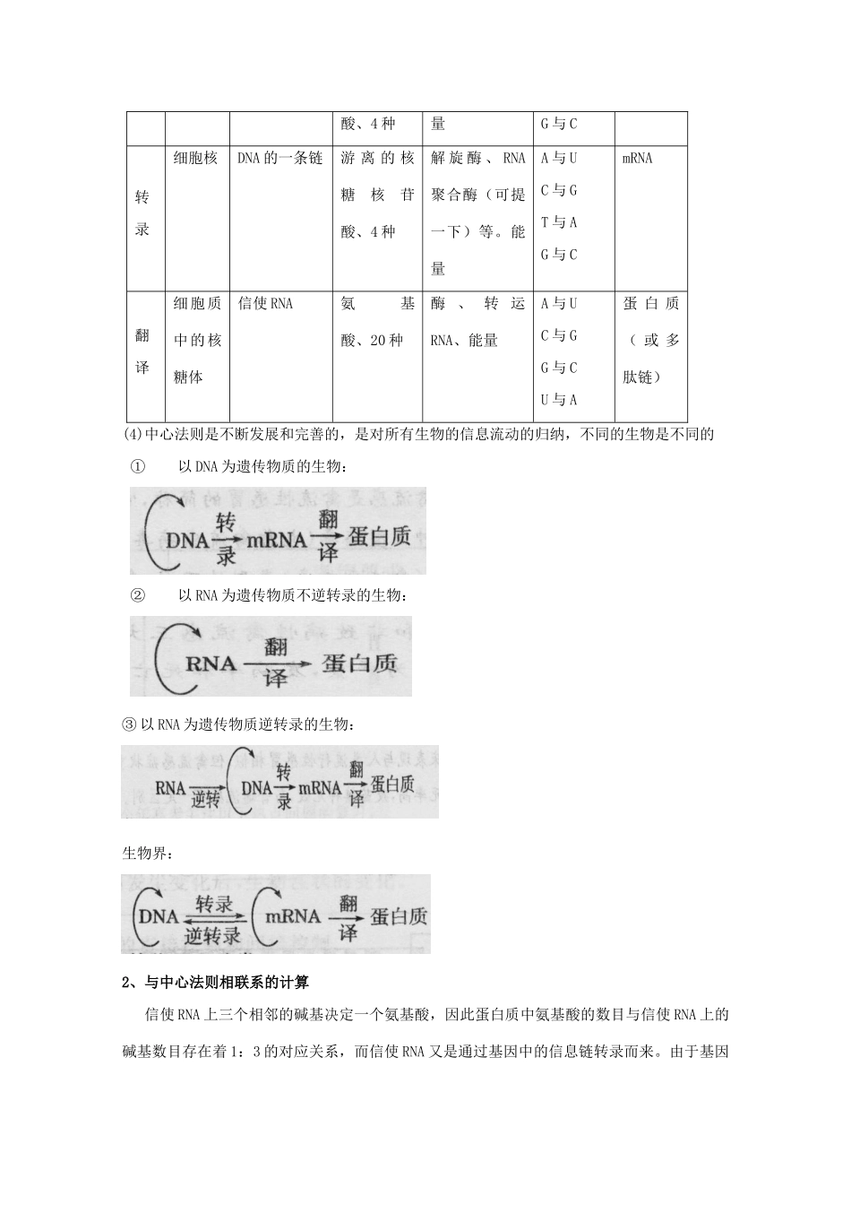 2012高三生物总复习 第23讲基因表达教案_第3页