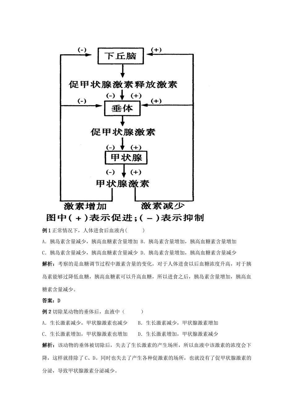 2012高三生物总复习 第31讲通过激素调节教案_第3页