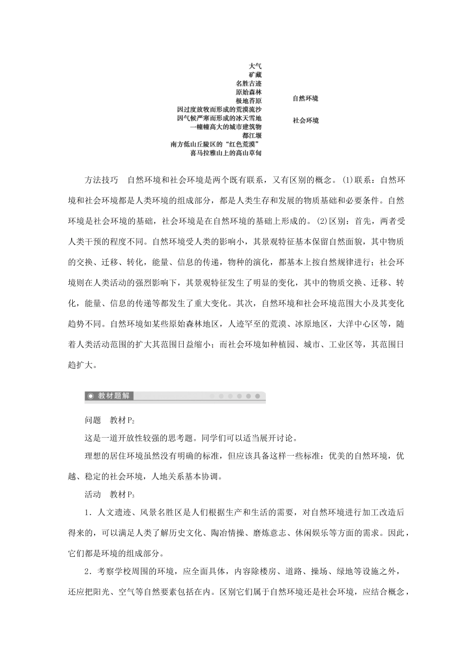 2012高中地理 1.1 人类环境 第1课时学案 鲁教版选修6_第3页