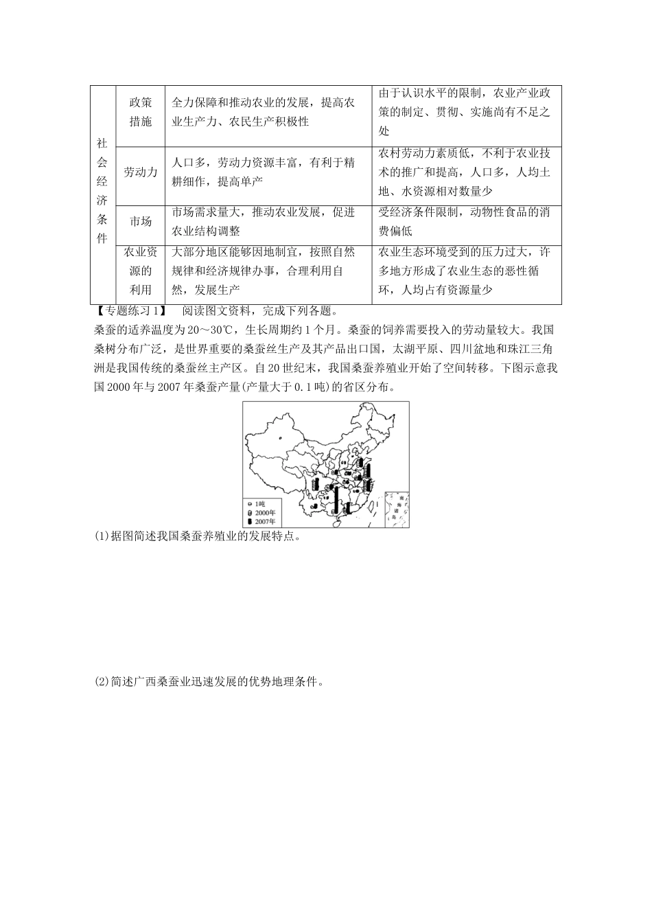 2012高中地理 第四章 区域经济发展章末整合学案 新人教版必修3_第2页