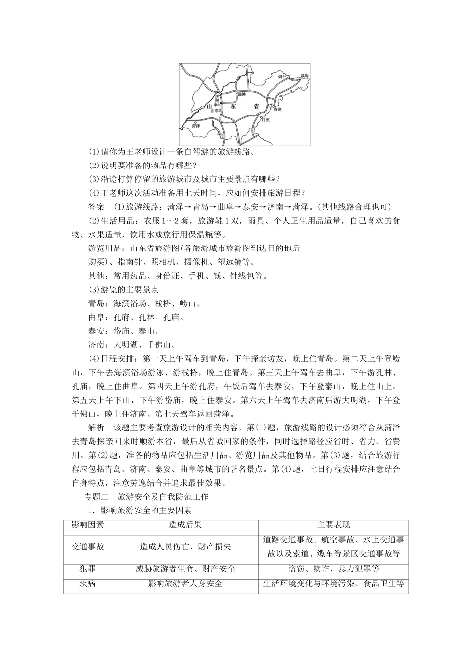 2012高中地理 第四章 文明旅游章末总结学案 湘教版选修3_第2页
