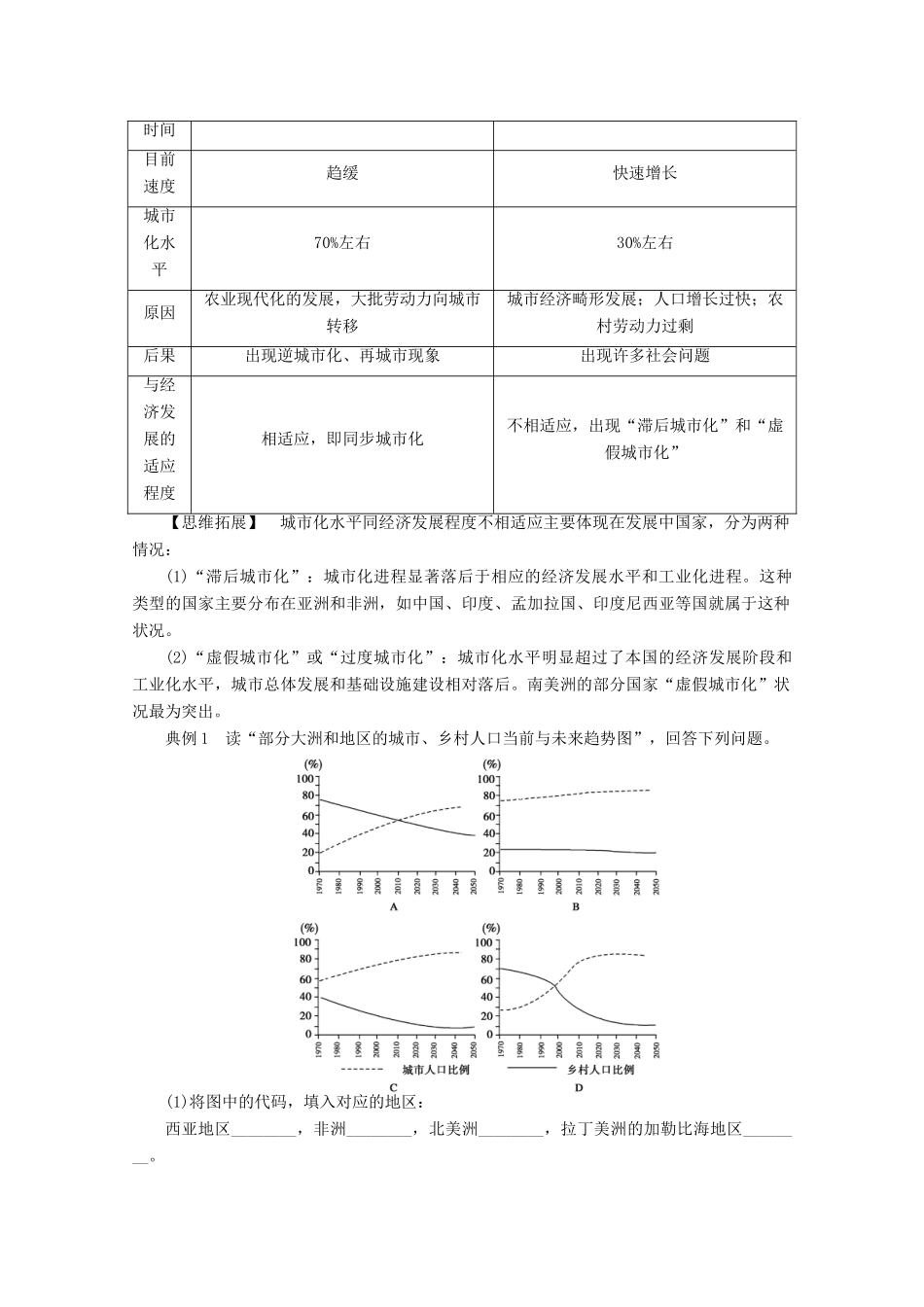 2012高中地理 1.2 城市化与城市环境问题学案 新人教版选修4_第3页
