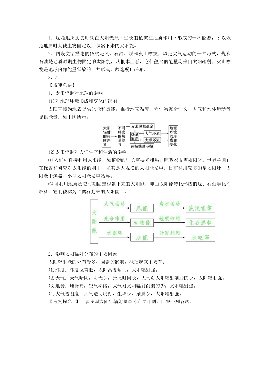 2012高中地理 1.2 太阳对地球的影响学案 湘教版必修1_第3页