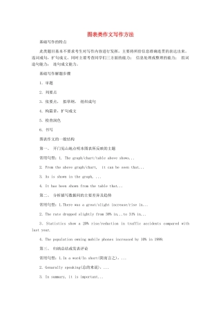2012高三英语复习 图表类作文写作方法书面表达备考素材 北师大版