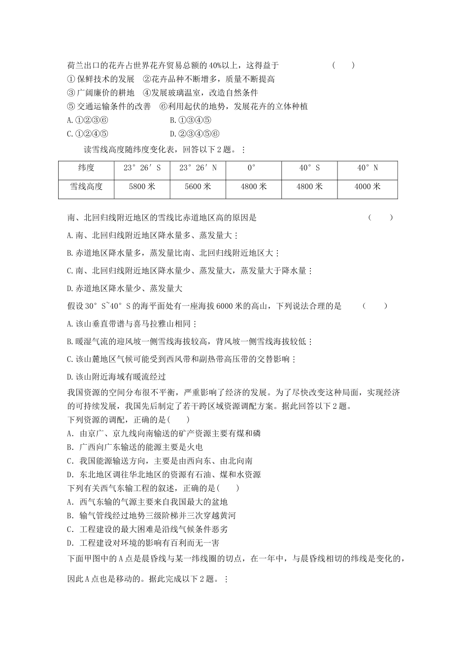 2012年高考地理专题复习 典题精练学案25_第2页