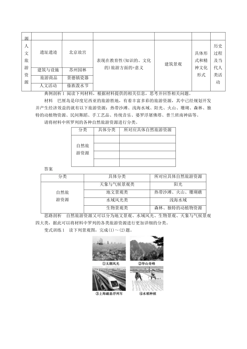 2012高中地理 2.1 旅游资源的分类与特性学案 新人教版选修3_第3页