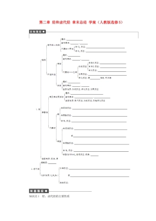 2012高中化学 第二章烃和卤代烃章末总结学案 新人教版选修5