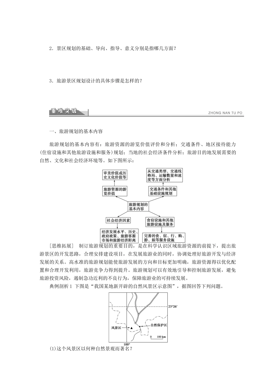 2012高中地理 4.1 旅游规划学案 新人教版选修3_第2页