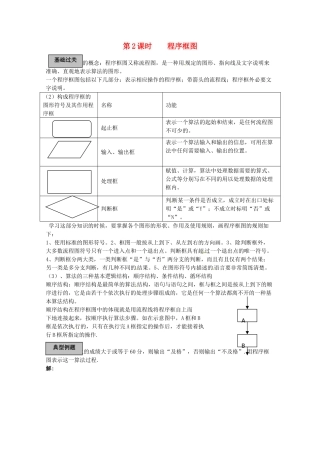 2012年高考数学《算法初步》专题 程序框图学案