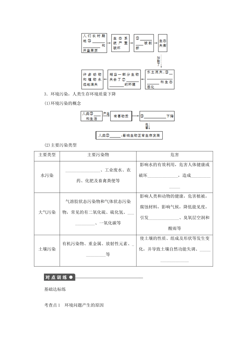 2012高中地理 4.1 人类面临的主要环境问题学案 湘教版必修2_第2页