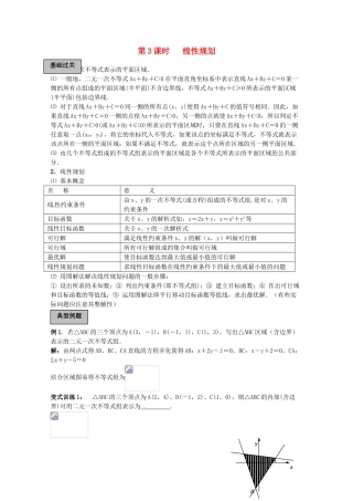 2012年高考数学《直线和圆》专题 线性规划学案