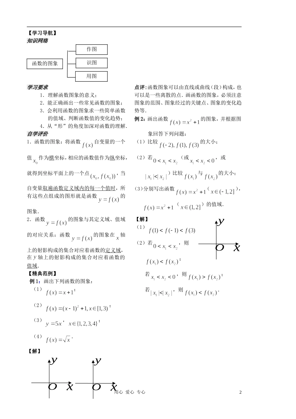 2012高中数学 第2课时-函数的概念和图象（2）（教师版） 苏教版_第2页