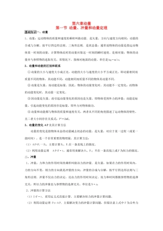 2012年高考物理基础知识专题复习教案2