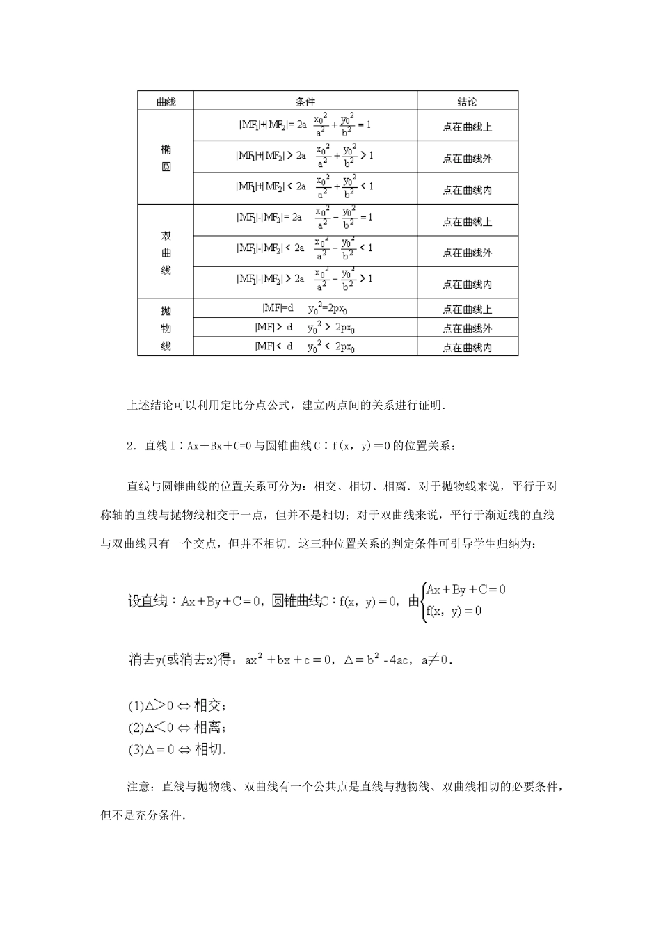 2012高中数学 第八章 点、直线与圆锥曲线的位置关系教学案 苏教版_第3页
