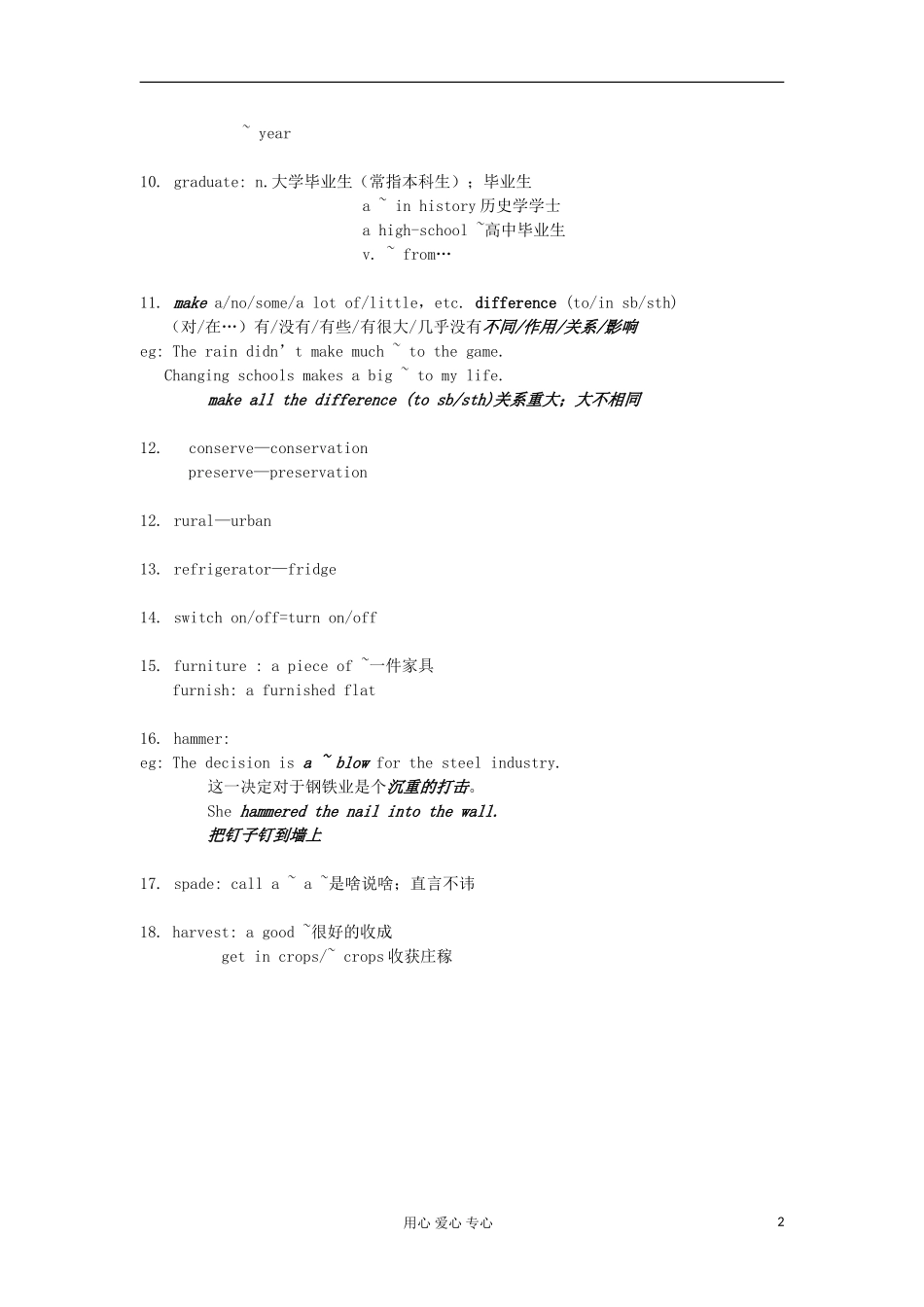 2012高中英语 M11 Unit2 部分重点词汇学习学案 牛津译林版选修11 _第2页