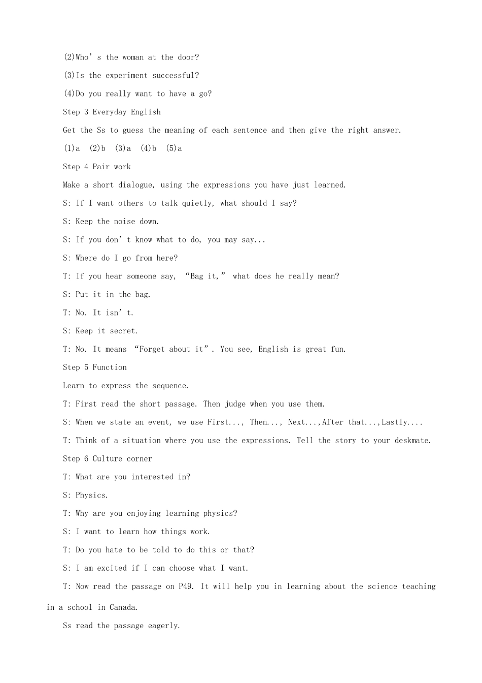 2012高中英语 Module 5 5th period优秀教案 外研版必修1_第2页