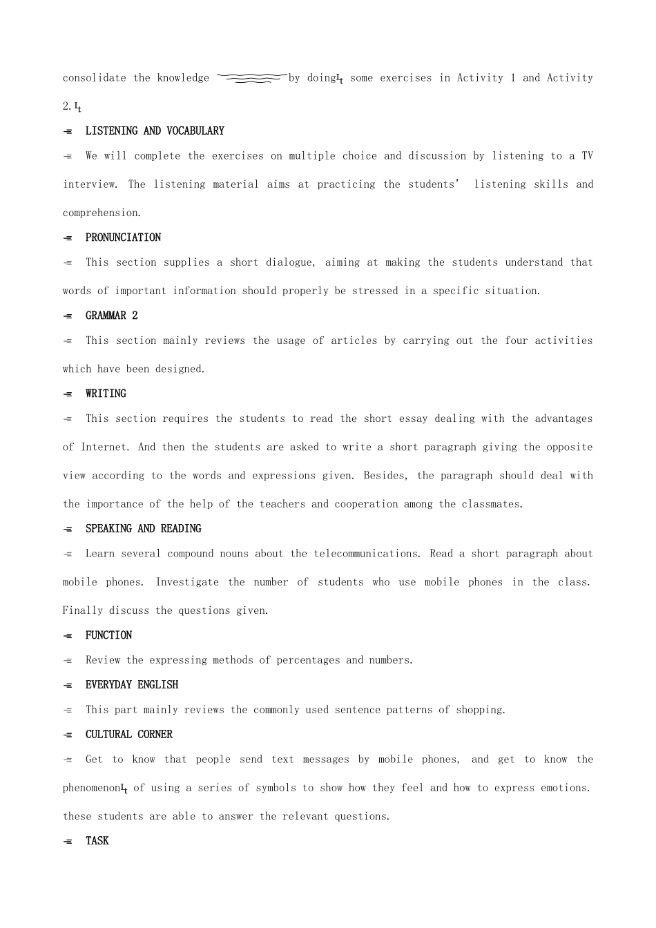 2012高中英语 Module 6 1st period优秀教案 外研版必修1_第2页