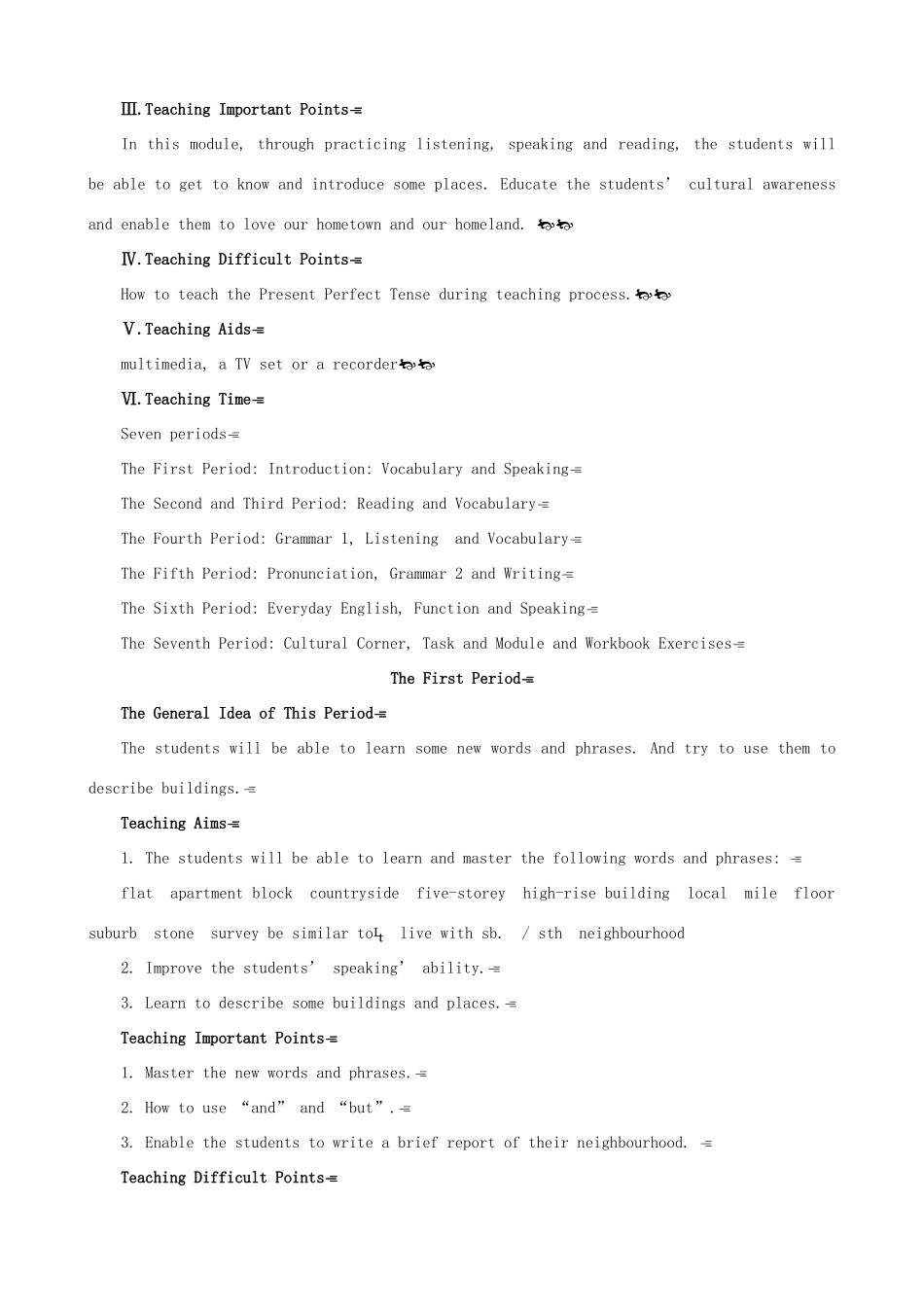 2012高中英语 Module4 A Social Survey－My Neighbourhood优秀教案 外研版必修1_第3页