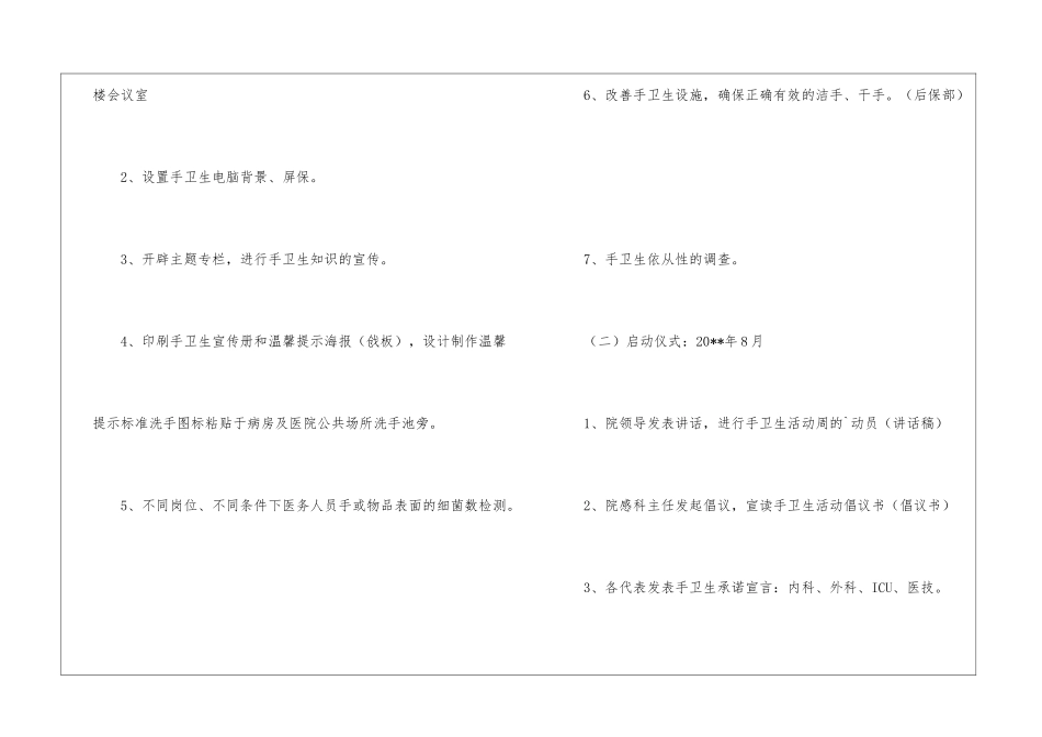 手卫生活动实施方案_第2页