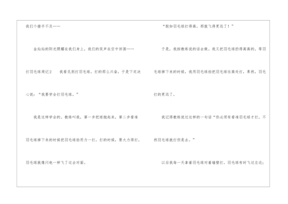 打羽毛球周记15篇_第3页
