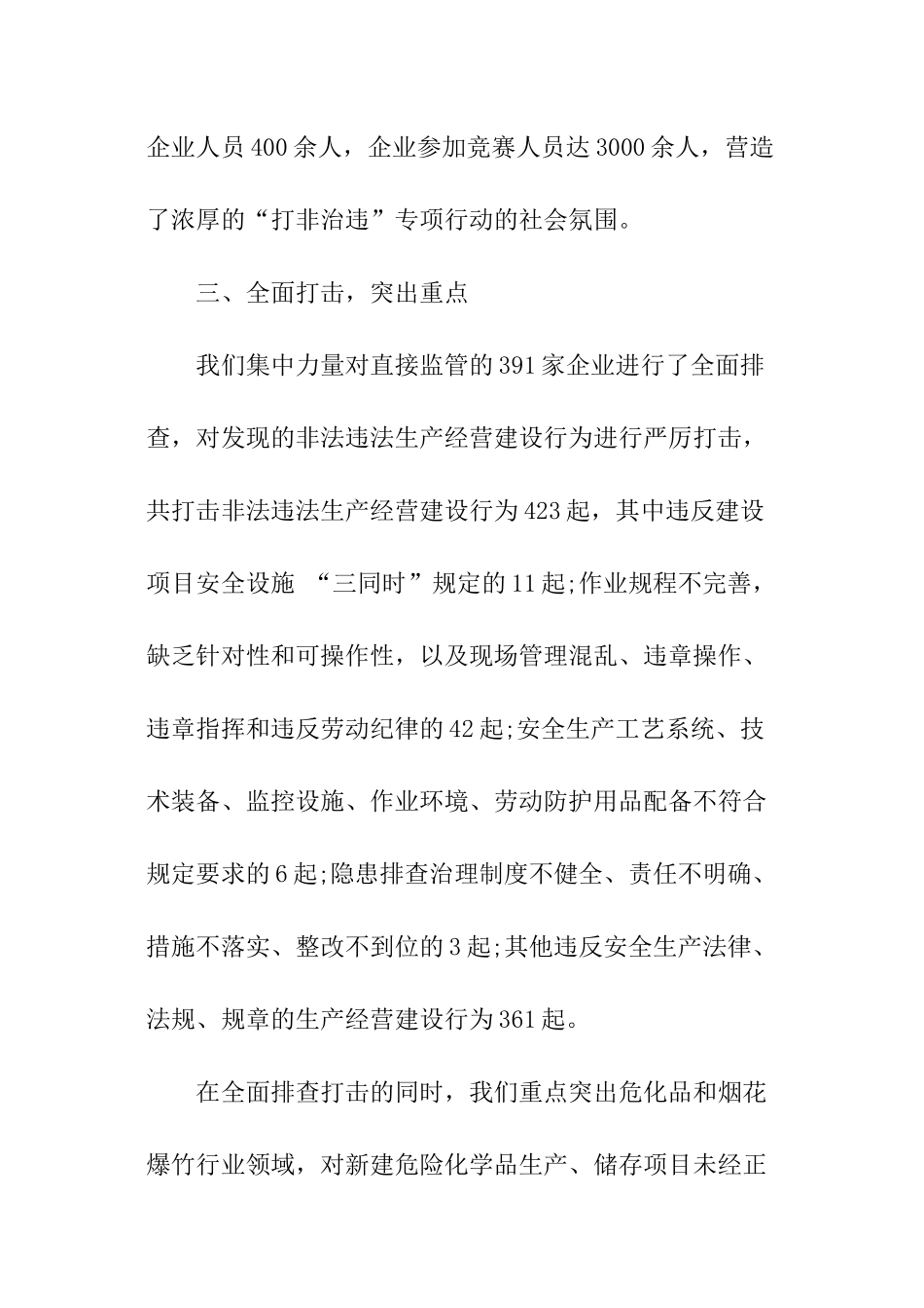 打非治违年终工作总结_第3页