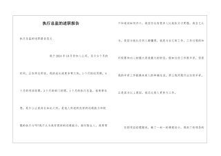 执行总监的述职报告