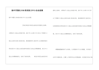 扬中市强化IYB培训助力中小企业发展