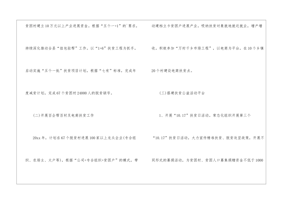 扶贫工作计划模板_第3页