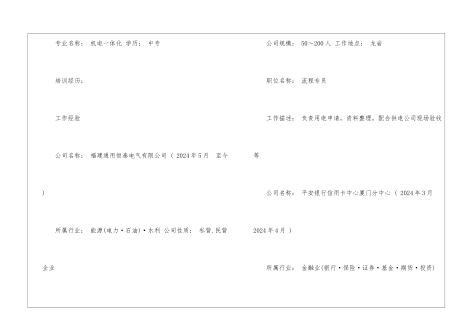 技工类应聘电子简历模板_第3页
