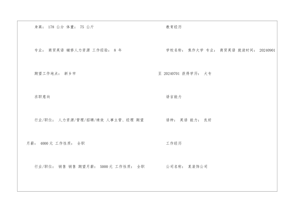 技术销售个人简历模板_第2页