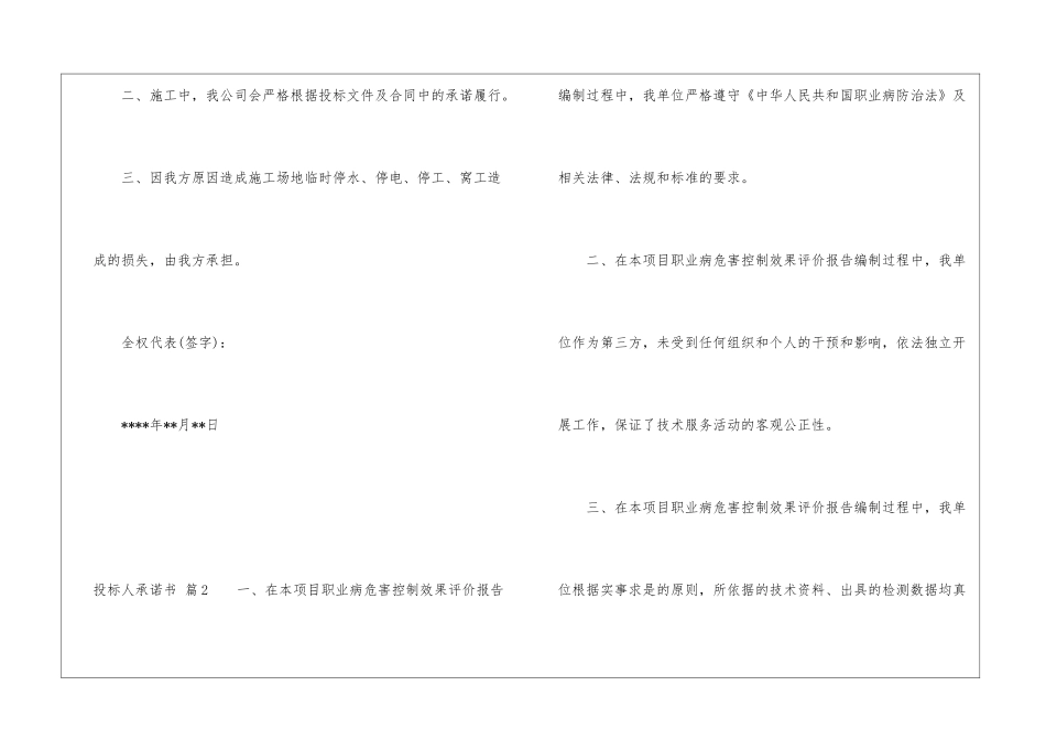 投标人承诺书集锦六篇_第2页