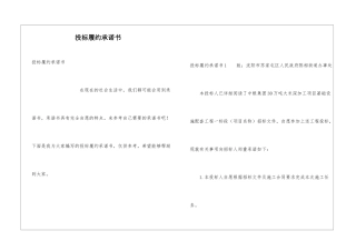 投标履约承诺书