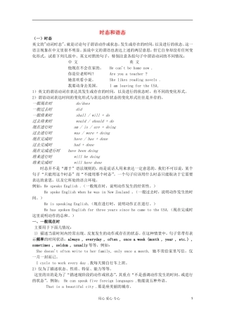2012高中英语 Module7 Revision 时态和语态学案 外研版必修2