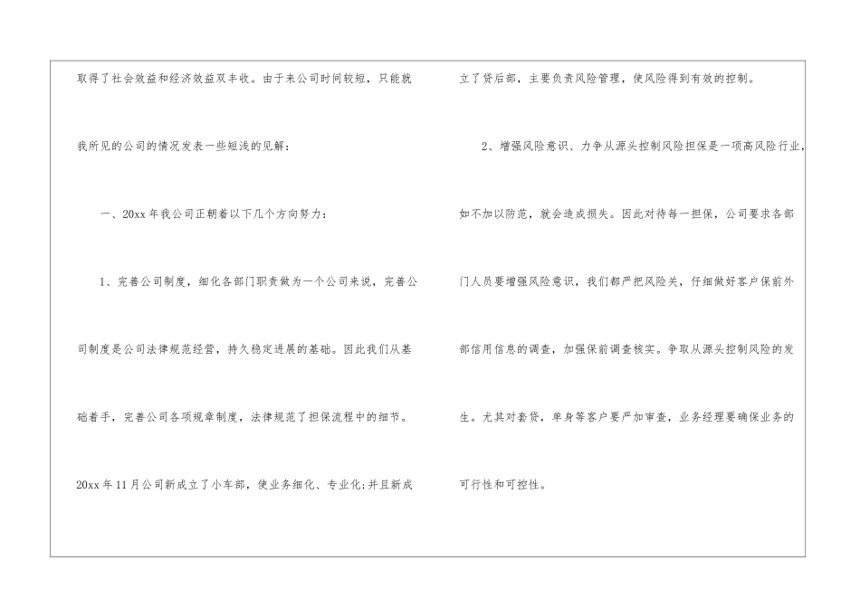 投资担保公司工作总结两篇_第2页