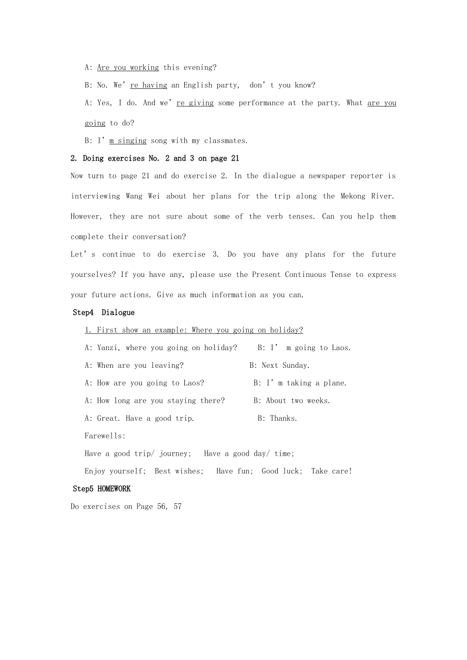 2012高中英语 Unit 3 Travel journal Grammar and Useful Structures教案 新人教版必修1_第2页