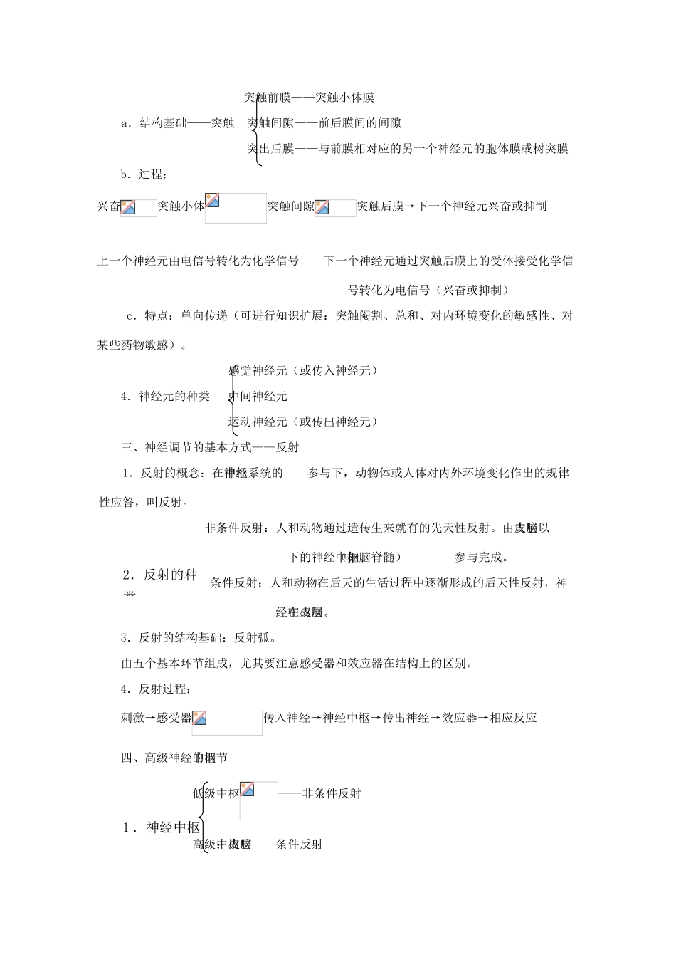 2012高考生物 解题技巧 专题八通过神经系统的调节复习教案_第3页