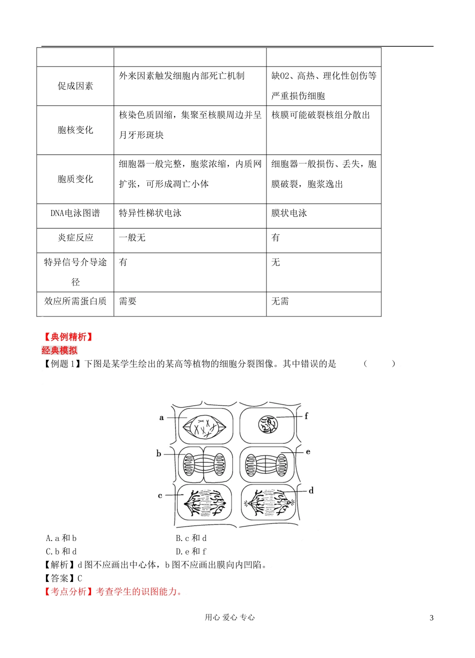 2012高考生物二轮复习 细胞的生命历程学案_第3页