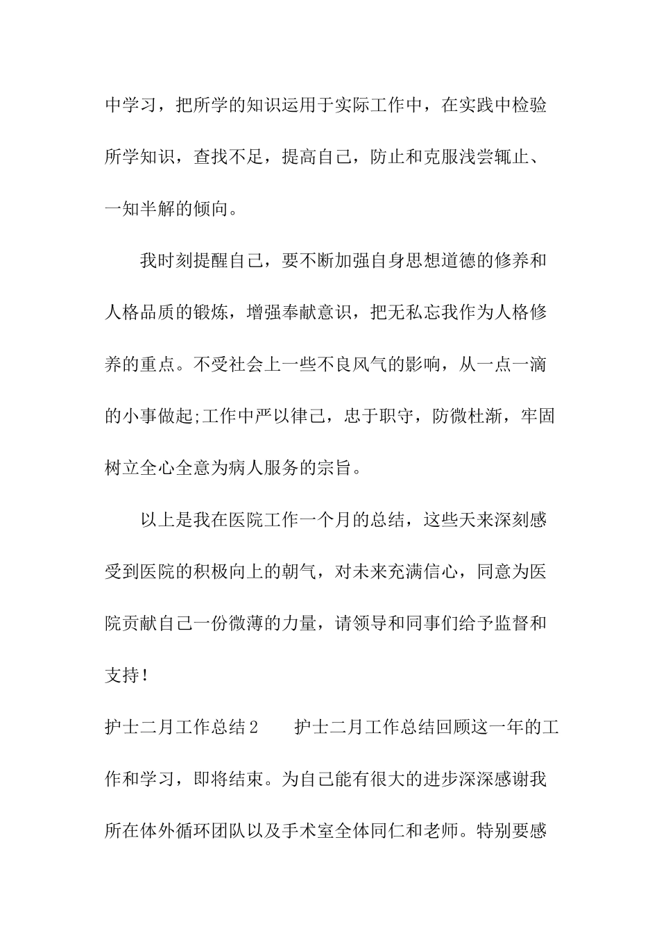 护士二月工作总结_第3页
