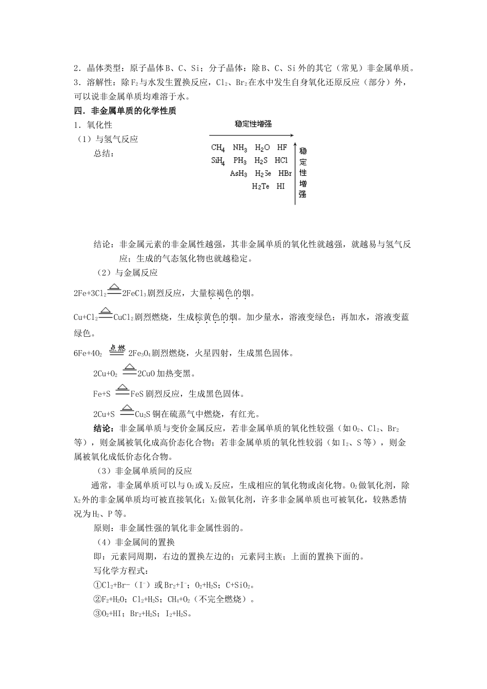2013届高三化学二轮复习全套教学案详解 非金属元素及其化合物_第2页