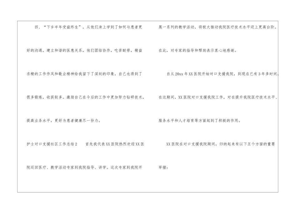 护士对口支援社区工作总结_第3页