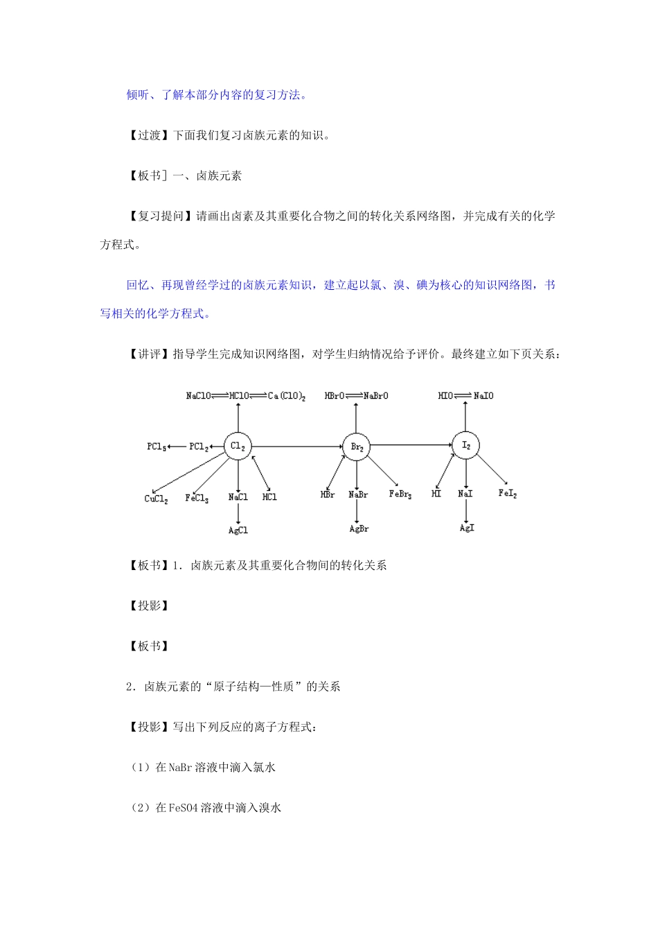 2013届高三化学二轮复习全套教学案详解 卤族元素_第2页