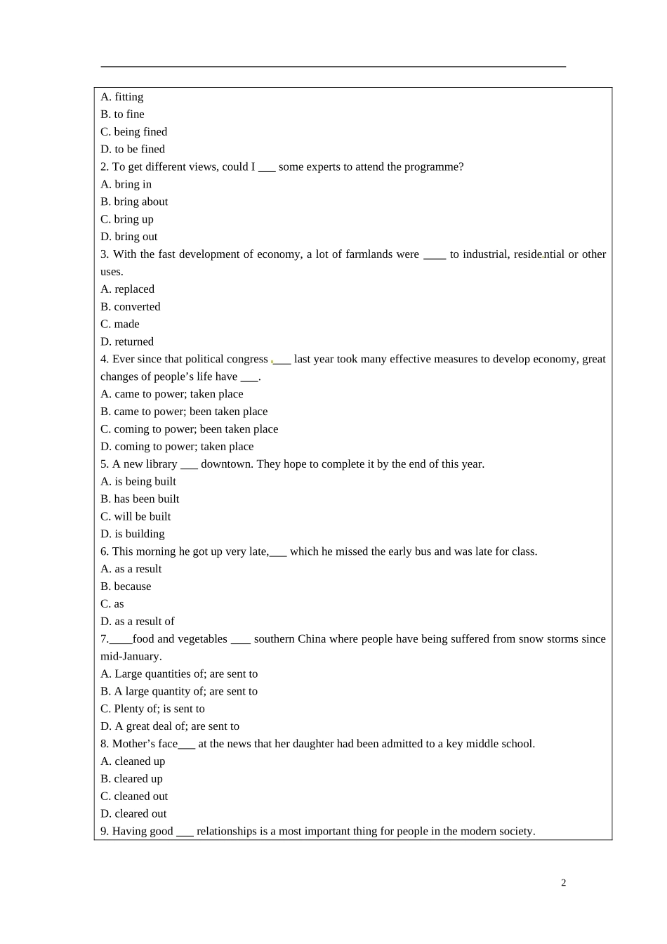 2013-2014高中英语《Module4 Great scientists》检测学案（含答案） 外研版必修4_第2页