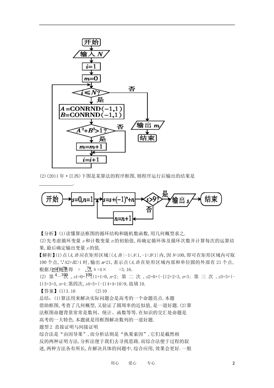 2012高考数学二轮复习 专题9 算法与推理 教案 文_第2页