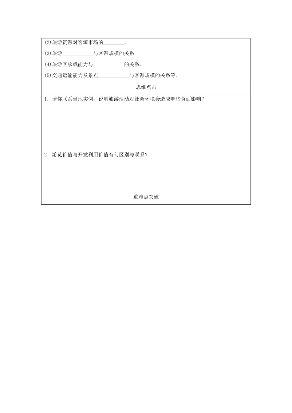 2013-2014学年高中地理 3.2 旅游资源评价同步学案 湘教版选修3_第2页