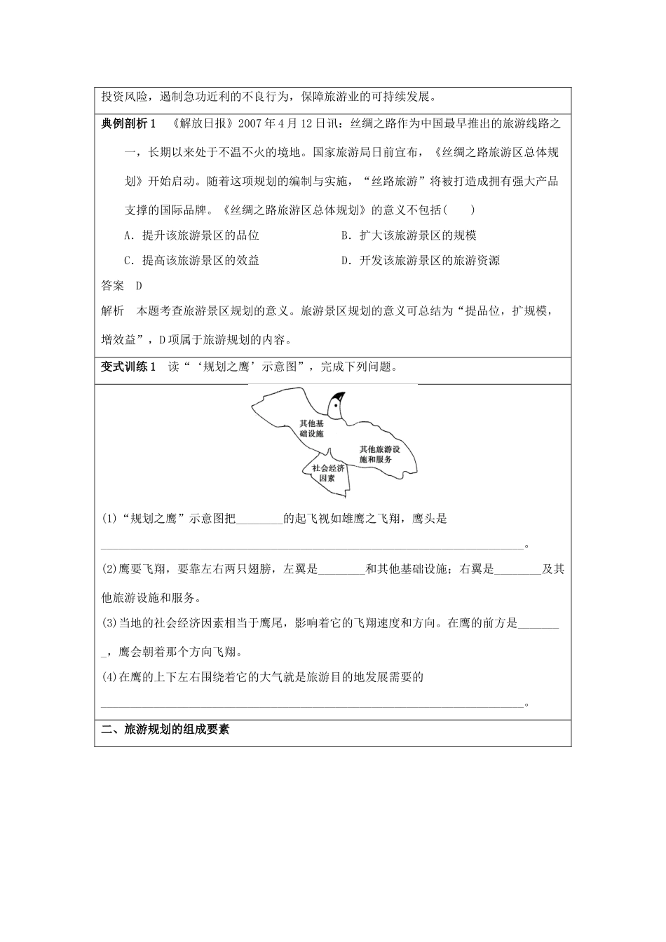 2013-2014学年高中地理 3.3 旅游规划同步学案 湘教版选修3_第3页
