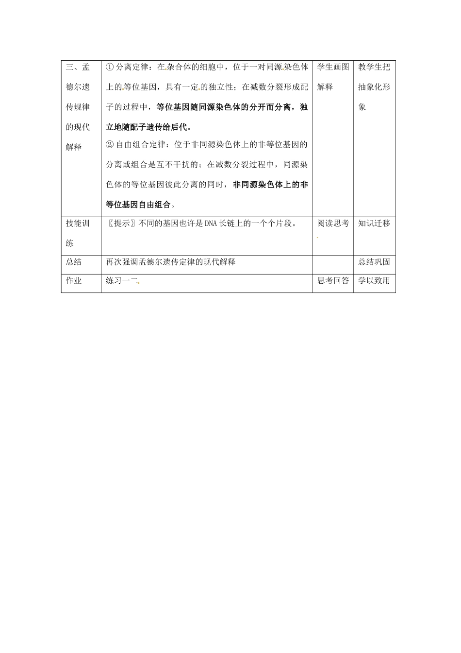2013-2014学年高中生物 2.2 基因位于染色体上新课教学过程1 新人教版必修2_第3页