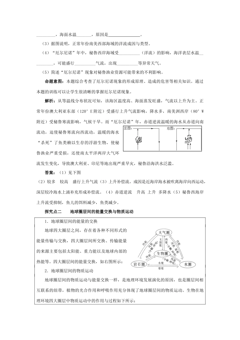 2012高考地理 冲刺 第13讲 地理环境的整体性与喀斯特地貌学案 鲁教版_第3页