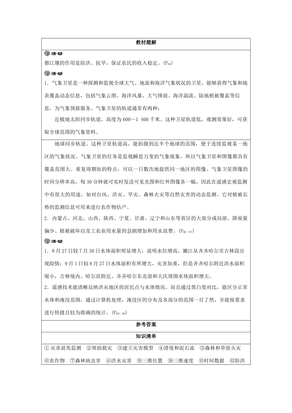 2013-2014学年高中地理 4.2 高新科学技术与减灾防灾同步学案 湘教版选修5_第3页