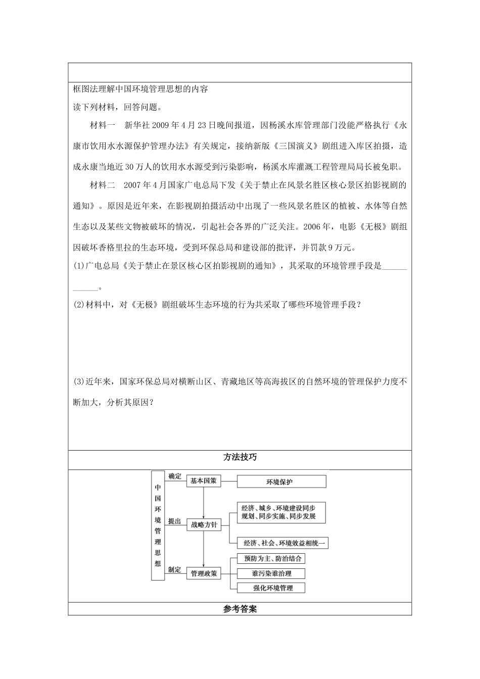 2013-2014学年高中地理 5.1 环境管理概述同步学案 湘教版选修6_第3页